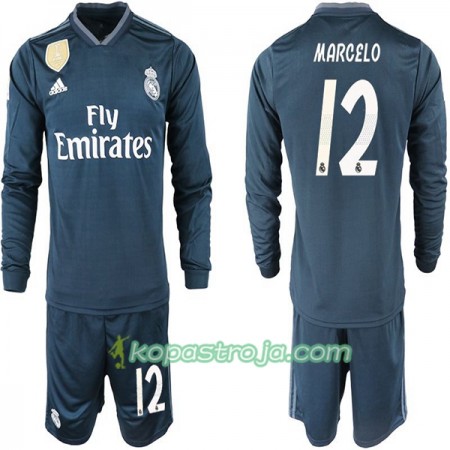 Billiga Fotbollströjor Real Madrid MARCELO 12 Barn Borta tröja 2018/19 Långärmad